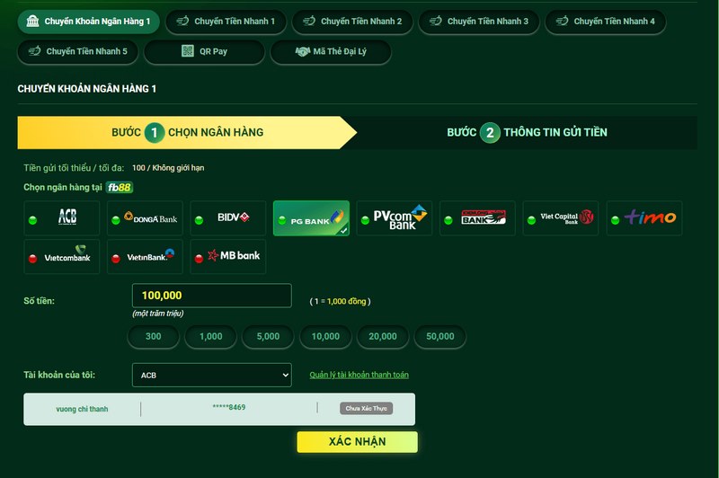 Nạp Tiền Fb88 Thông Qua Thanh Toán Trực Tuyến 